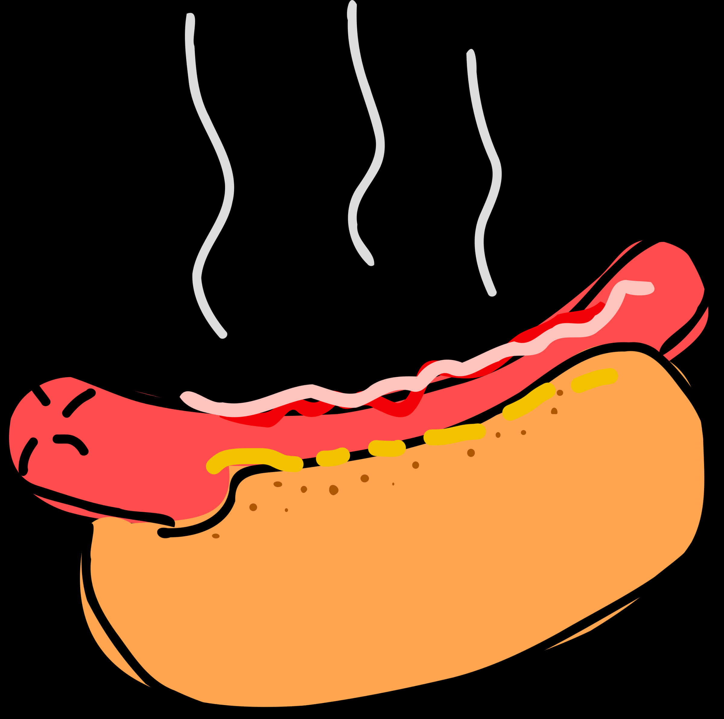 Perro Caliente de Dibujos Animados Humeante Fondos de pantalla