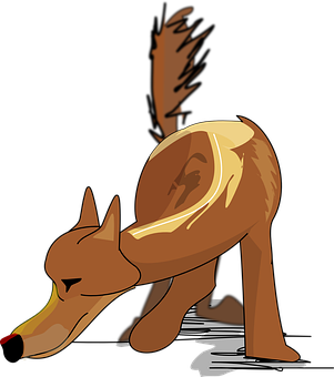 Perro de caricatura olfateando el suelo Fondos de pantalla