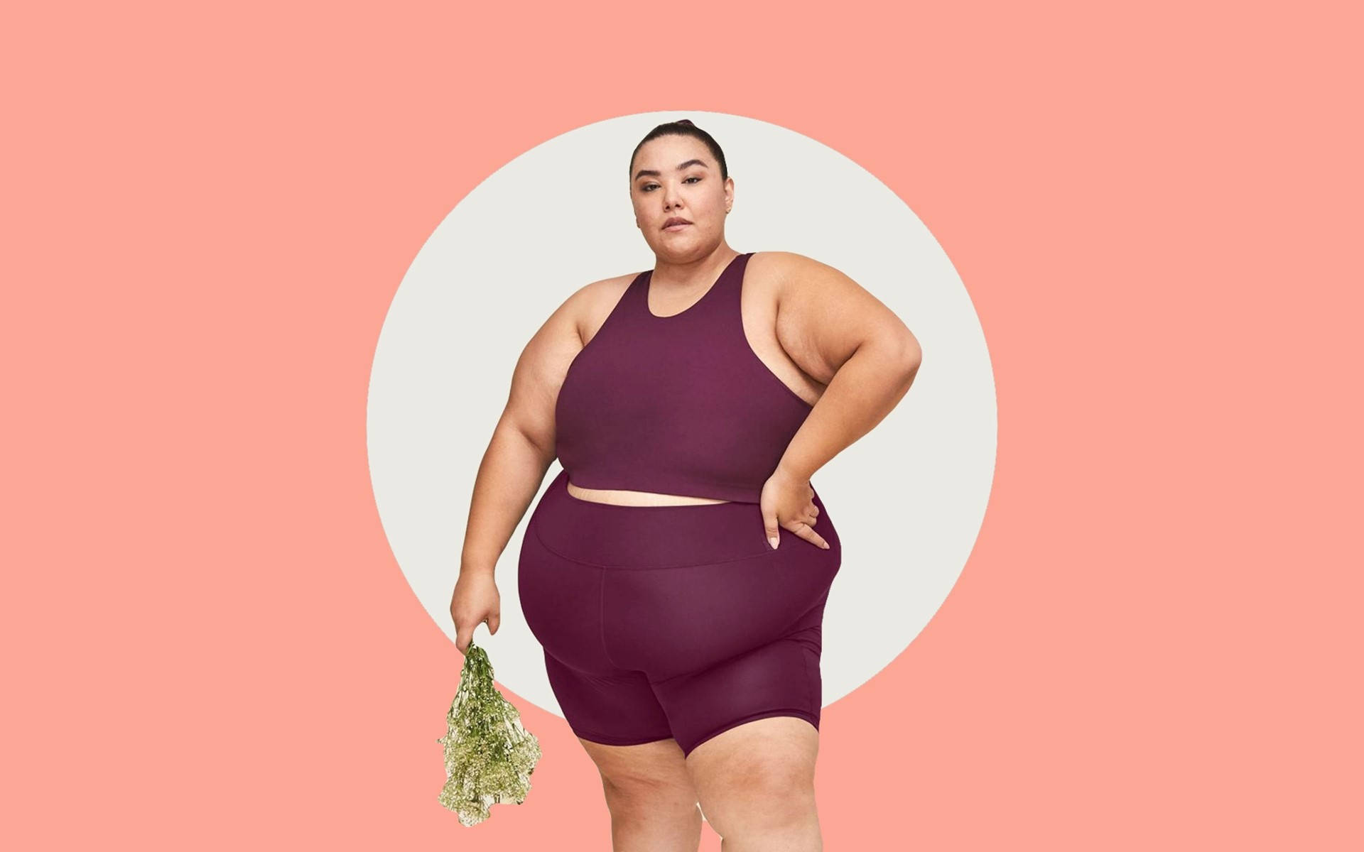 Persona con sobrepeso en ropa de ejercicio Fondos de pantalla