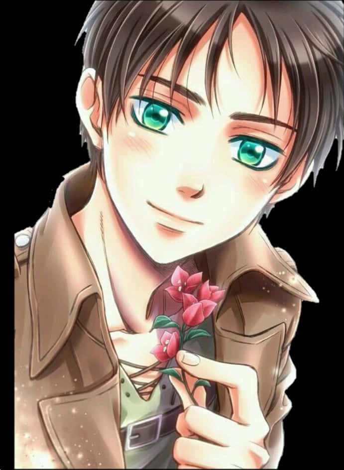 Personaje animado con rosas Fondos de pantalla
