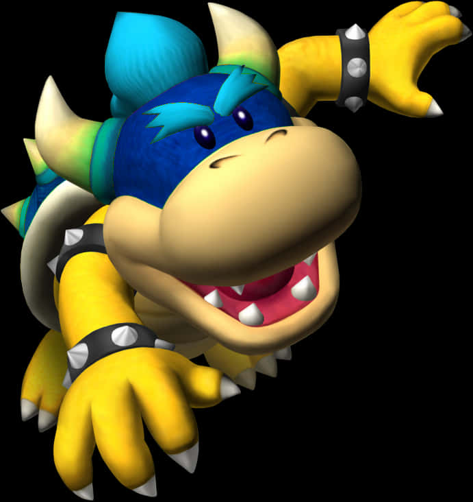 Personaje Animado de Bowser de Pelo Azul Fondos de pantalla