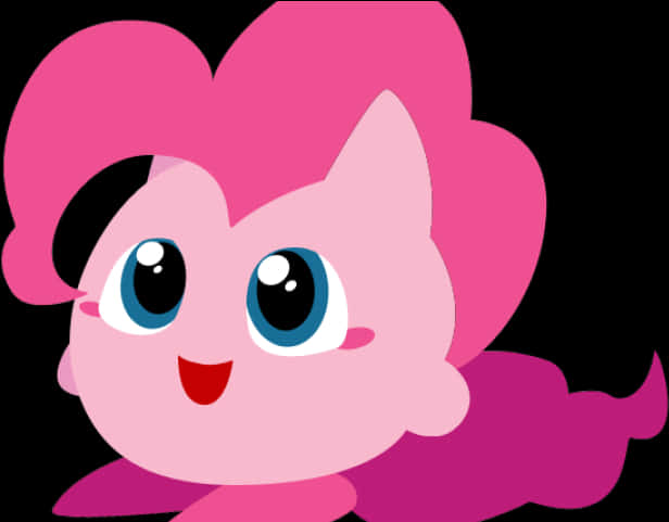 Personaje animado sonriente de color rosa Fondos de pantalla