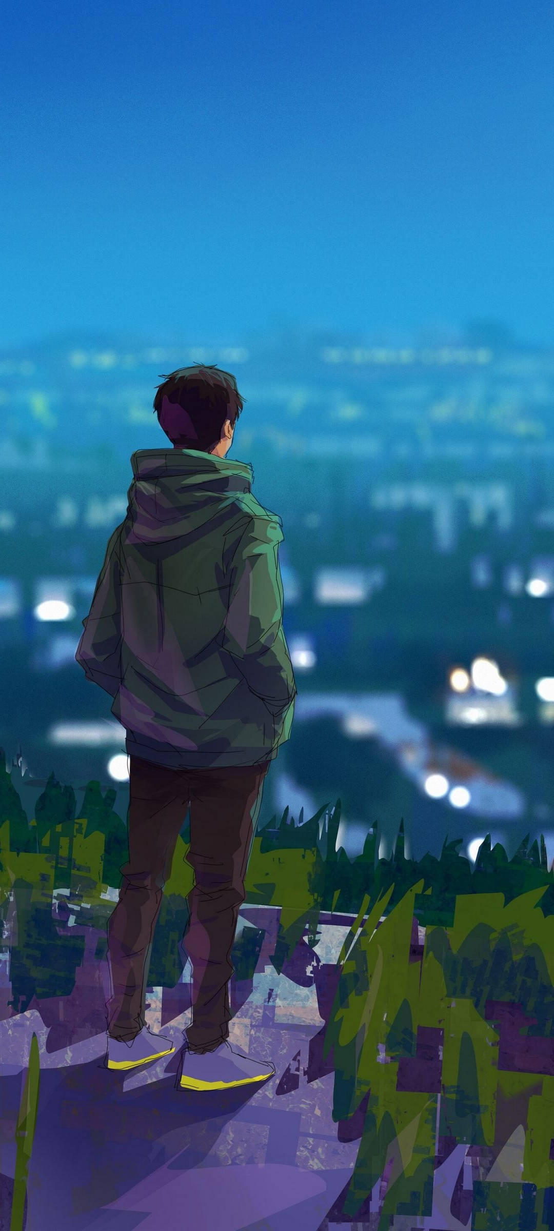 Personaje de Anime Absorto en Pantalla OnePlus 9R Fondos de pantalla
