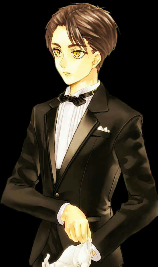 Personaje de Anime Elegante en Esmoquin Fondos de pantalla