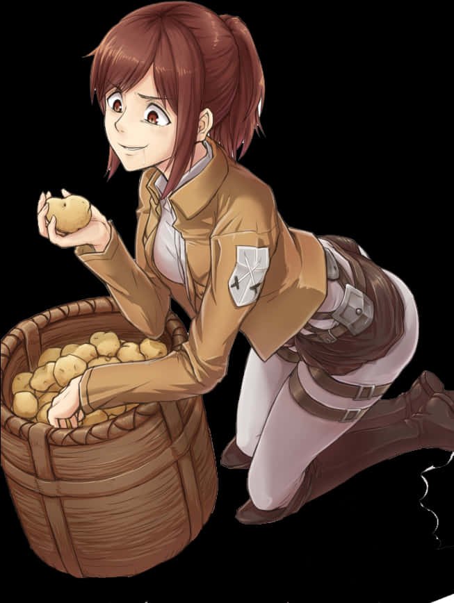 Personaje de Attack on Titan con Papas Fondos de pantalla
