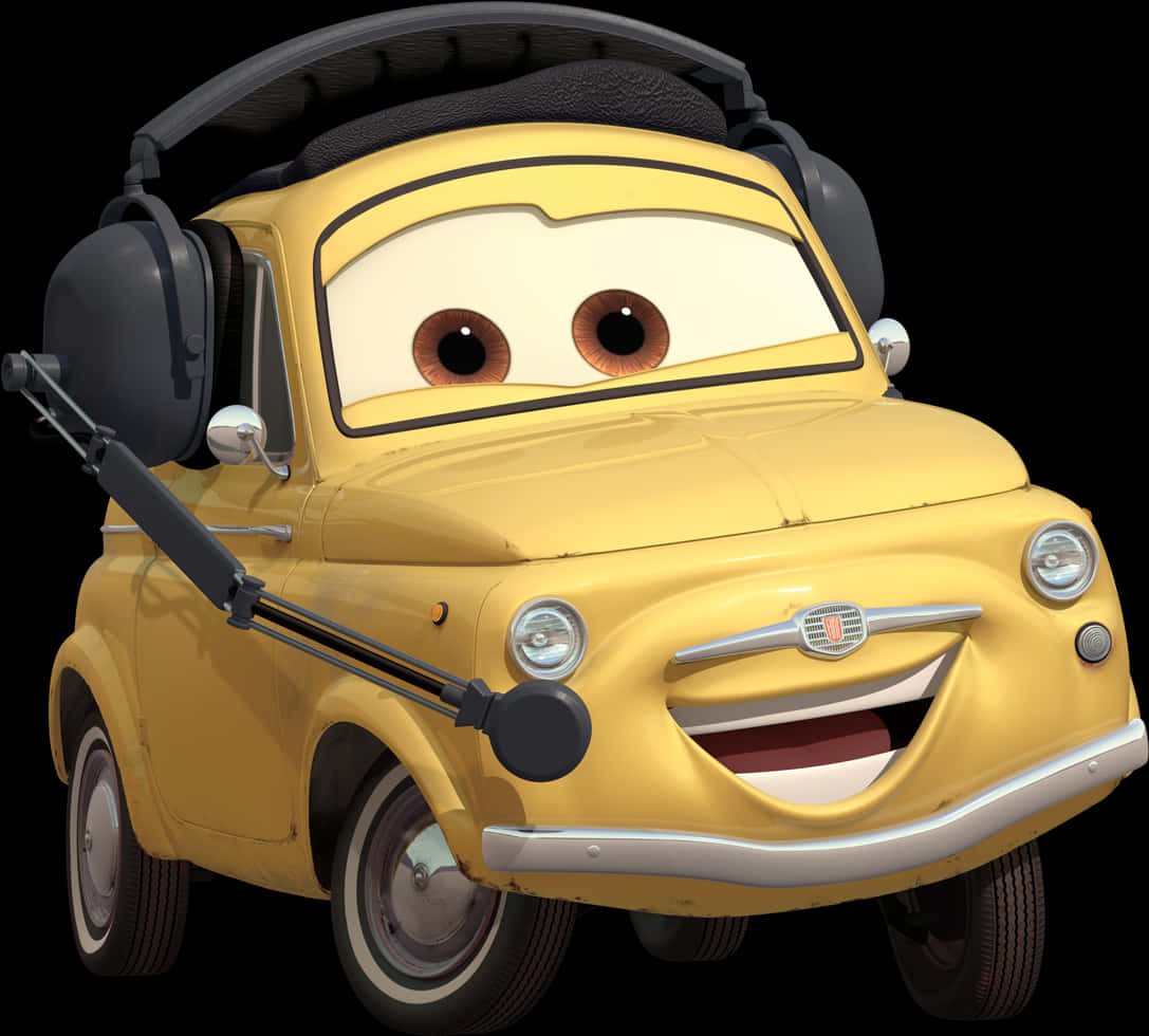 Personaje de Auto Animado Amarillo Fondos de pantalla