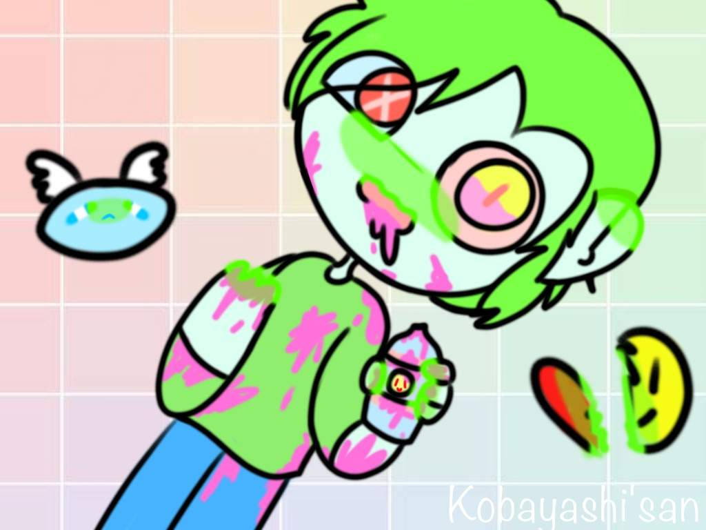 Personaje de caricatura gore pastel con cabello verde Fondos de pantalla