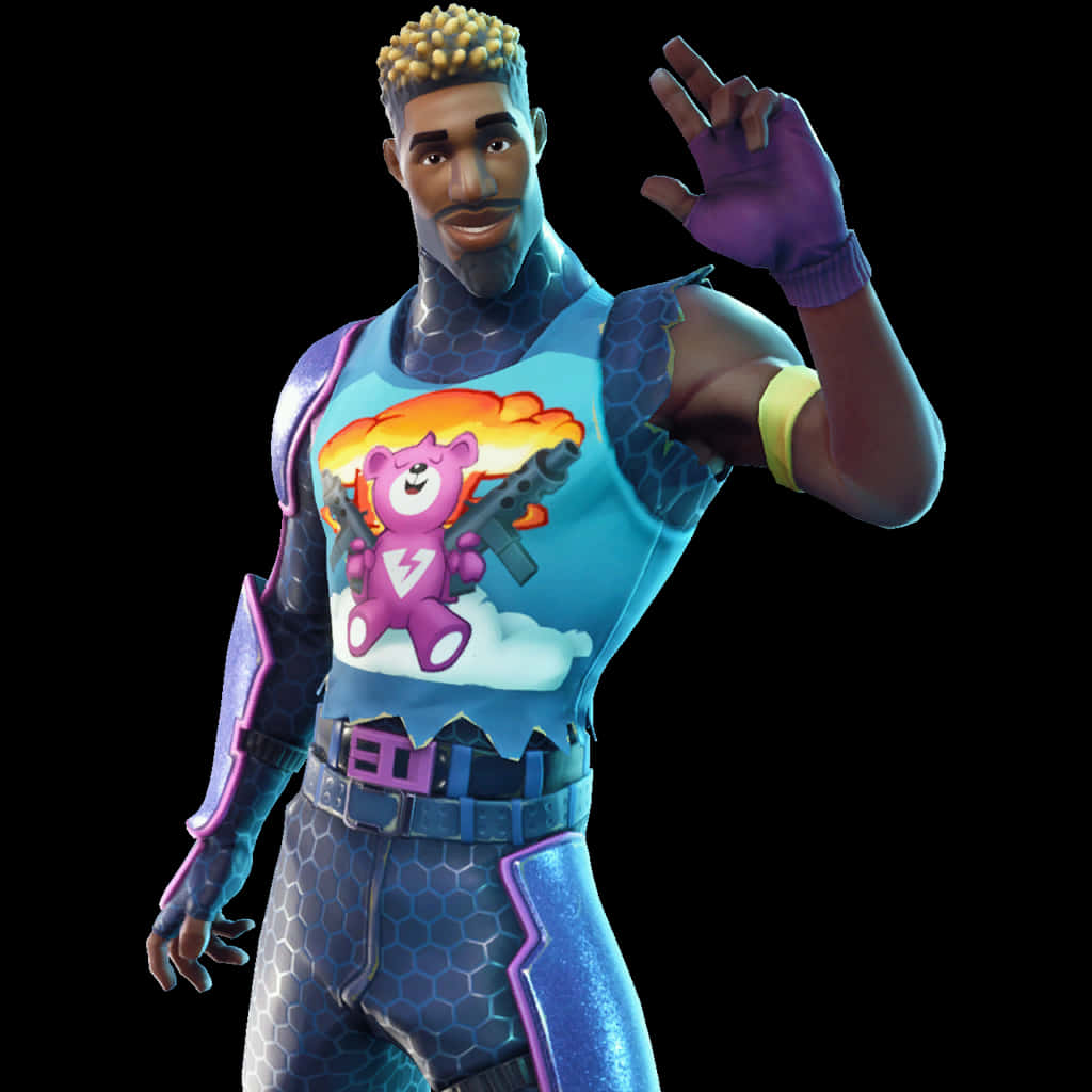 Personaje de Fortnite saludando con la mano Fondos de pantalla