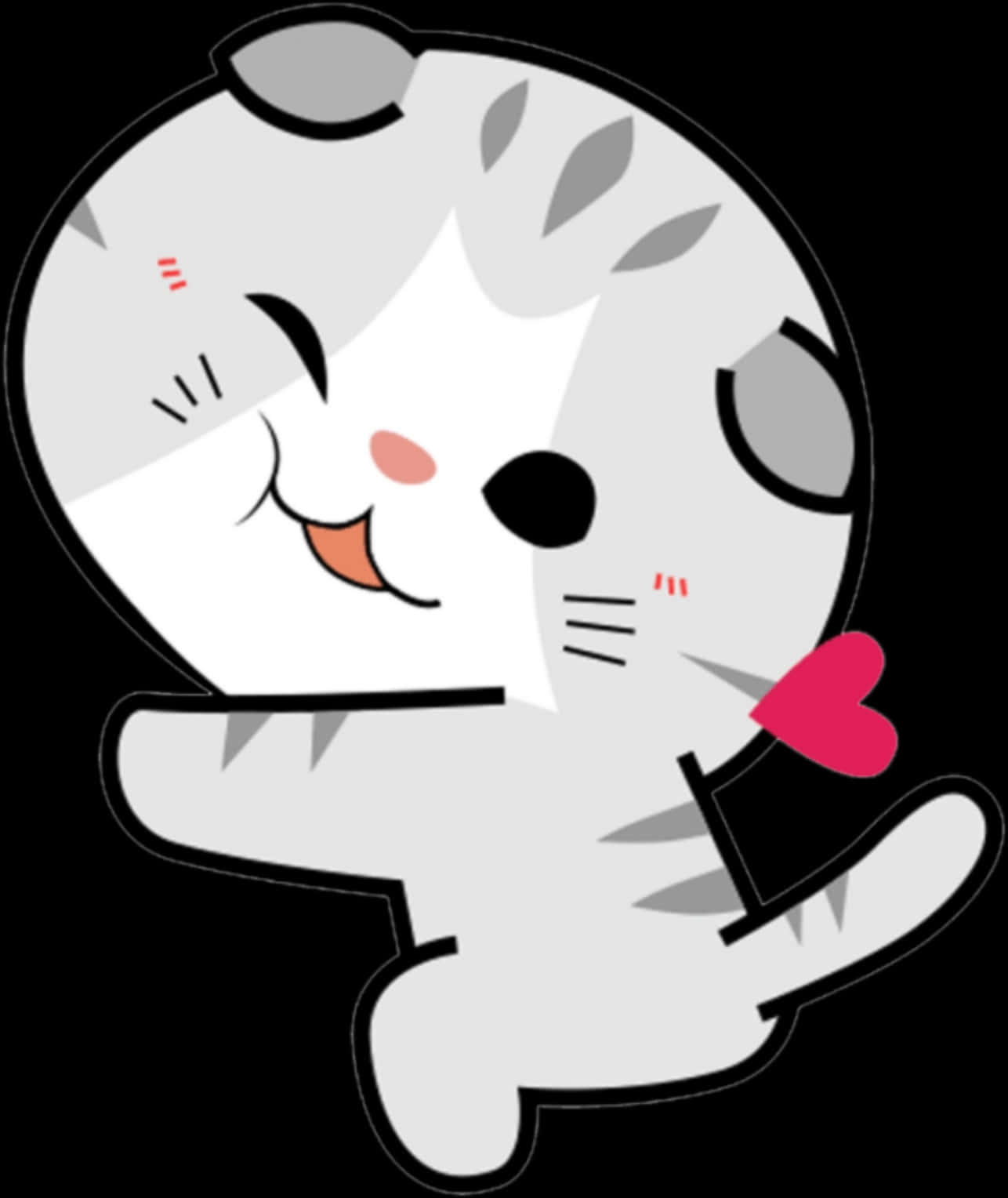 Personaje de gato caricatura kawaii Fondos de pantalla