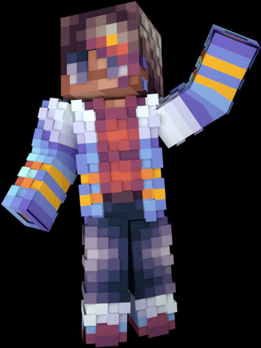 Personaje de Minecraft con armadura colorida Fondos de pantalla