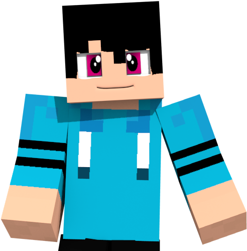 Personaje de Minecraft con camisa azul Fondos de pantalla