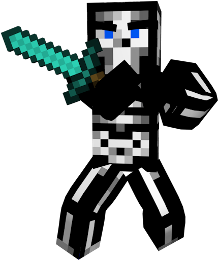 Personaje de Minecraft con espada Fondos de pantalla
