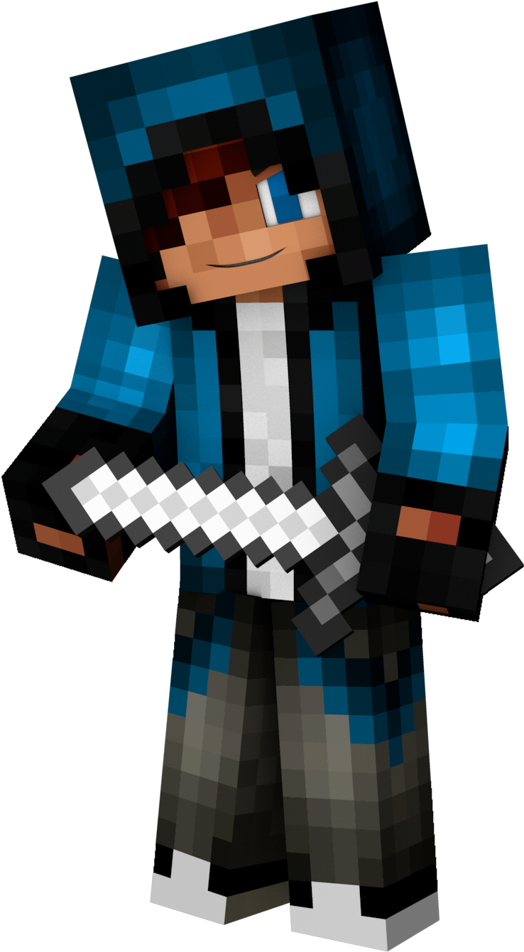 Personaje de Minecraft con espada Fondos de pantalla
