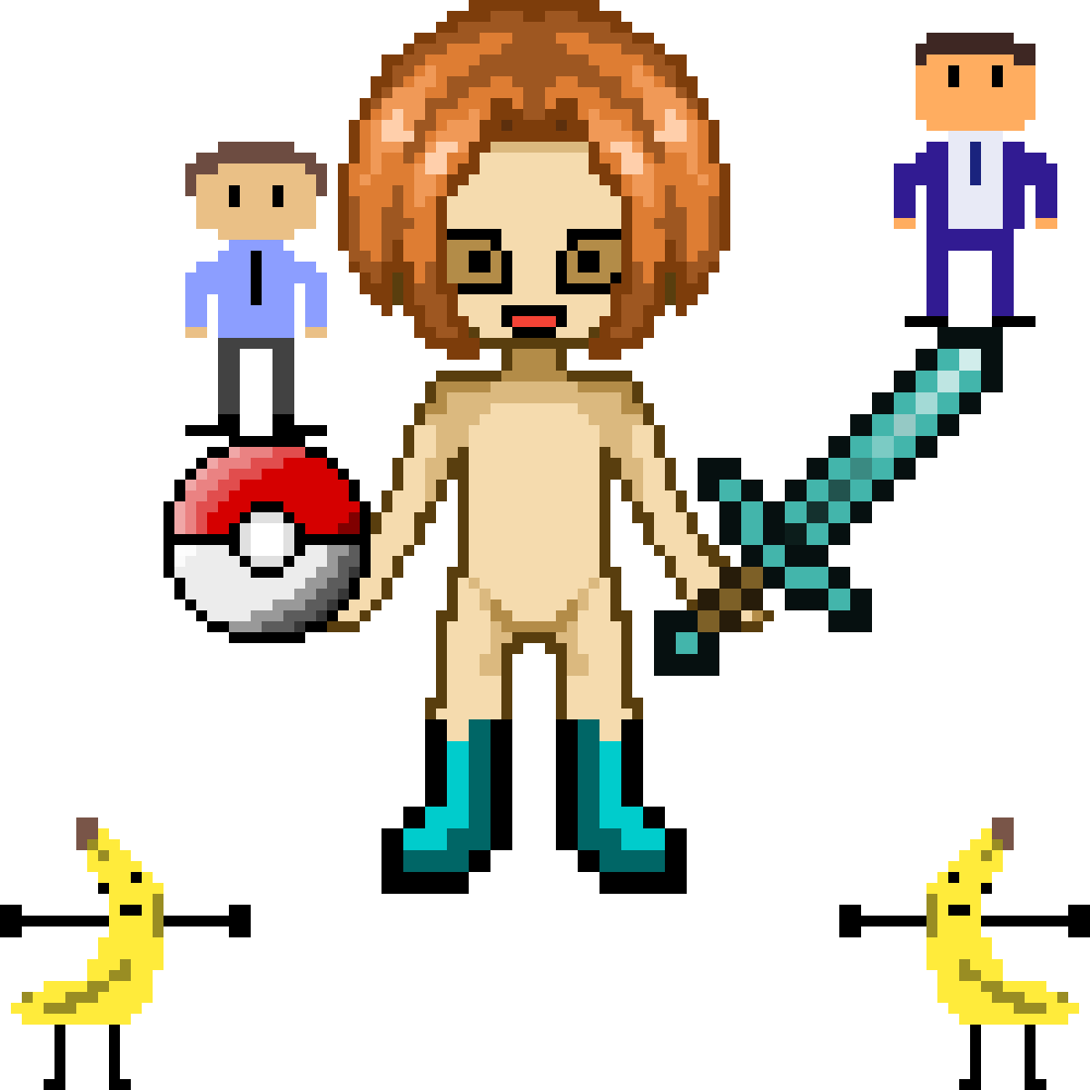 Personaje de Roblox en Pixel Art con Elementos de Pokémon y Minecraft Fondos de pantalla