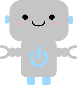 Personaje de robot kawaii de dibujos animados Fondos de pantalla