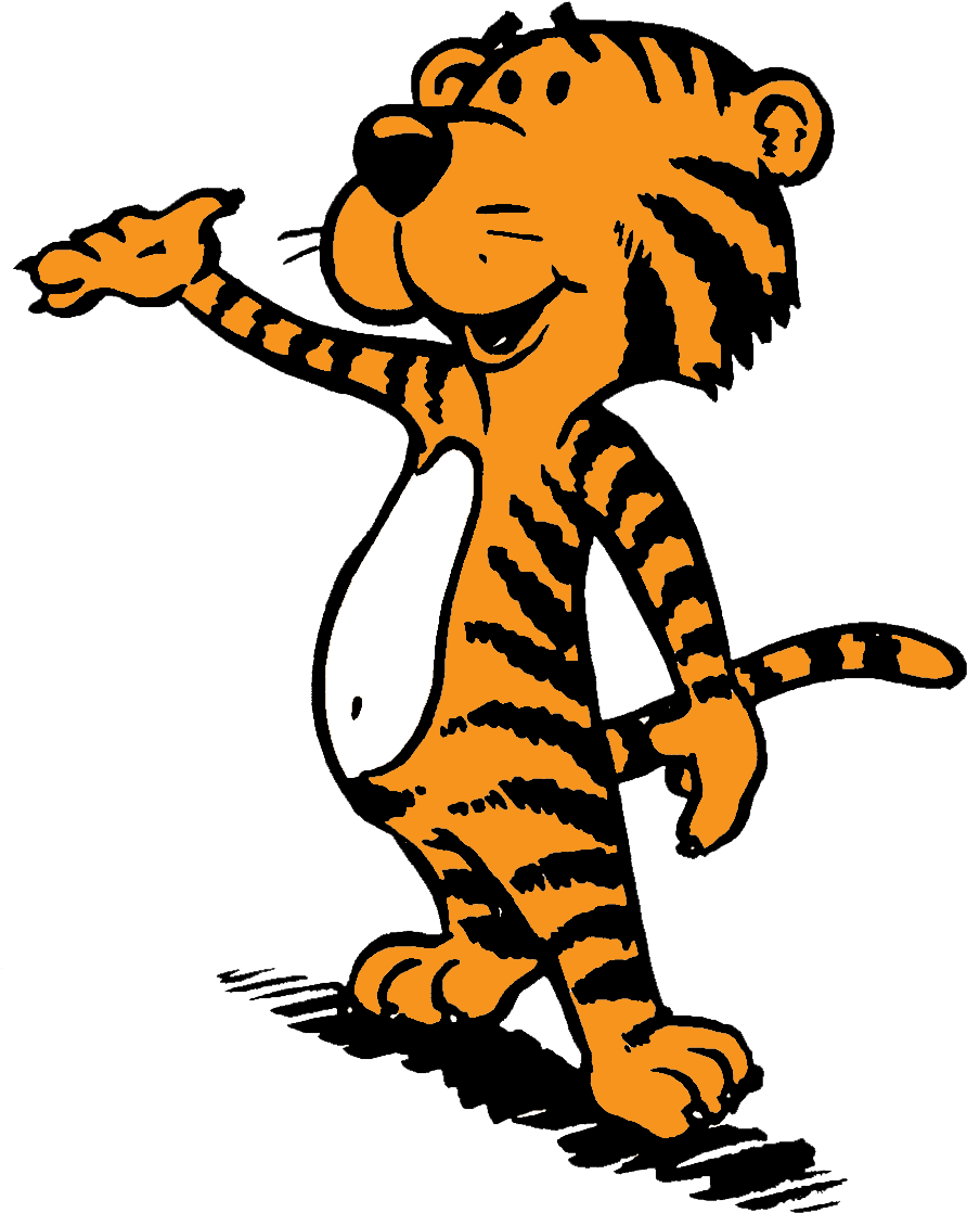 Personaje de tigre animado caminando Fondos de pantalla