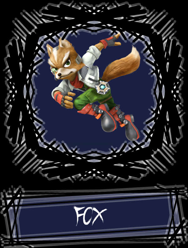 Personaje de Zorro Animado en Pose de Acción Fondos de pantalla