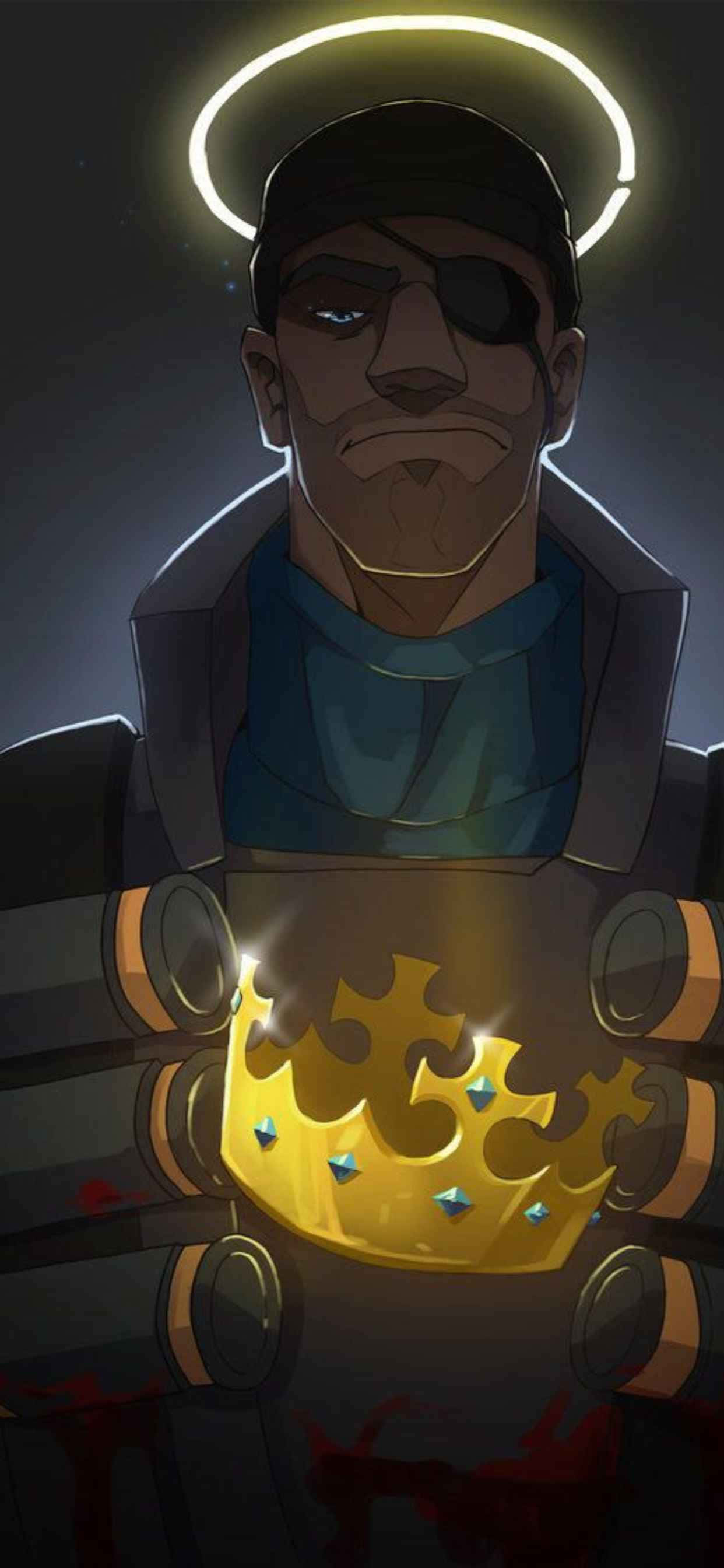 Personaje Demoman Azul Fondo de Team Fortress 2 para iPhone Xs Max Fondos de pantalla