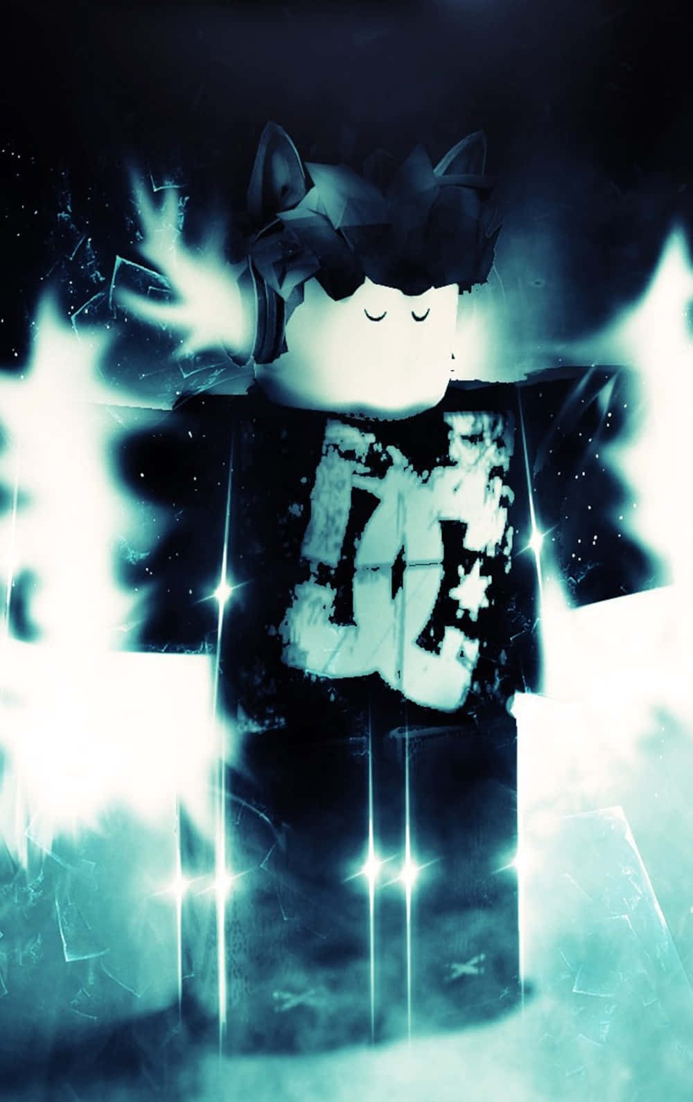 Personaje Emo de Roblox con camiseta de DC para iPhone Fondos de pantalla