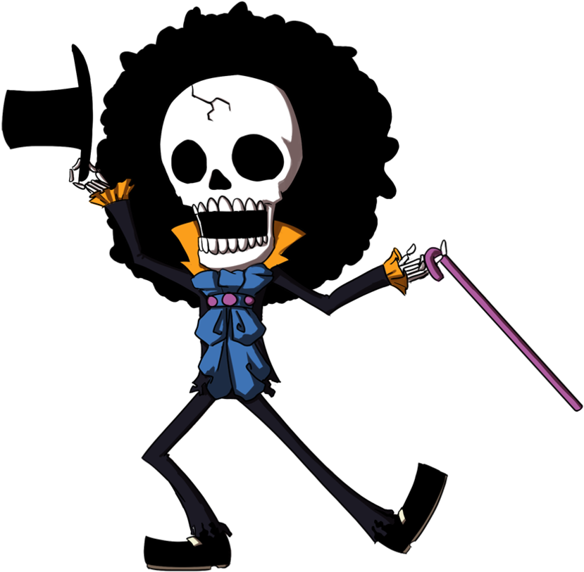 Personaje esqueleto chibi con hacha y bastón Fondos de pantalla