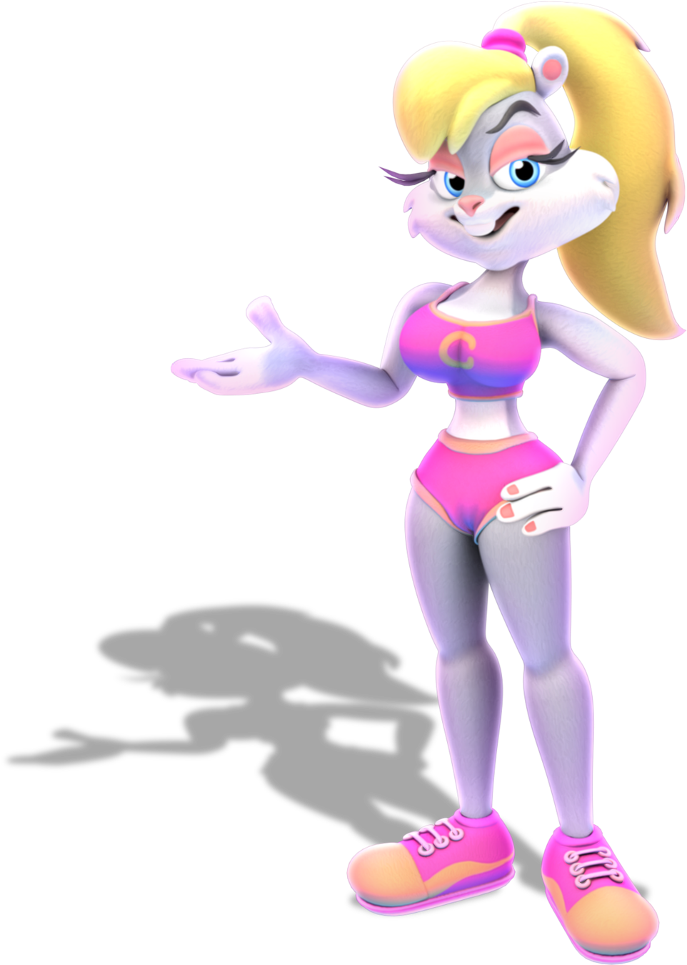 Personaje Femenino Animado en Pose Fondos de pantalla
