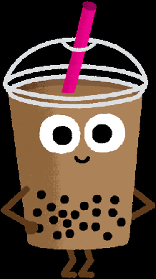 Personaje Kawaii de Té de Burbujas.PNG Fondos de pantalla