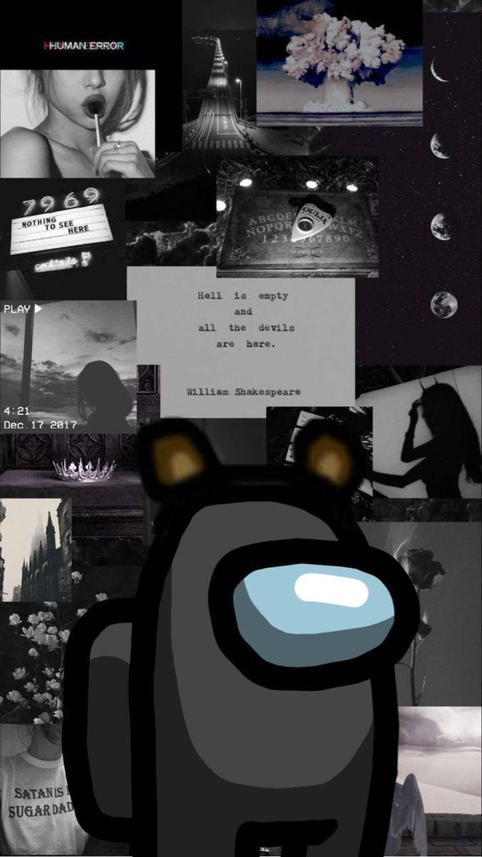 Personaje Negro de Among US - Sigilo en las Sombras Fondos de pantalla