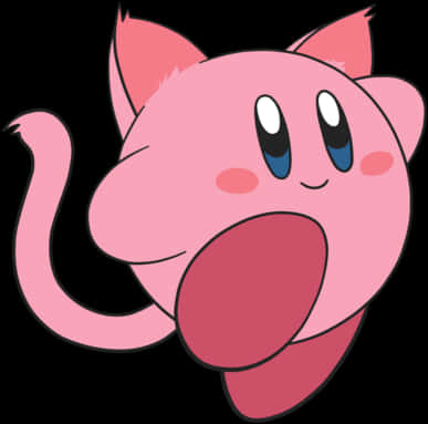 Personaje rosa de caricatura con orejas de gato Fondos de pantalla