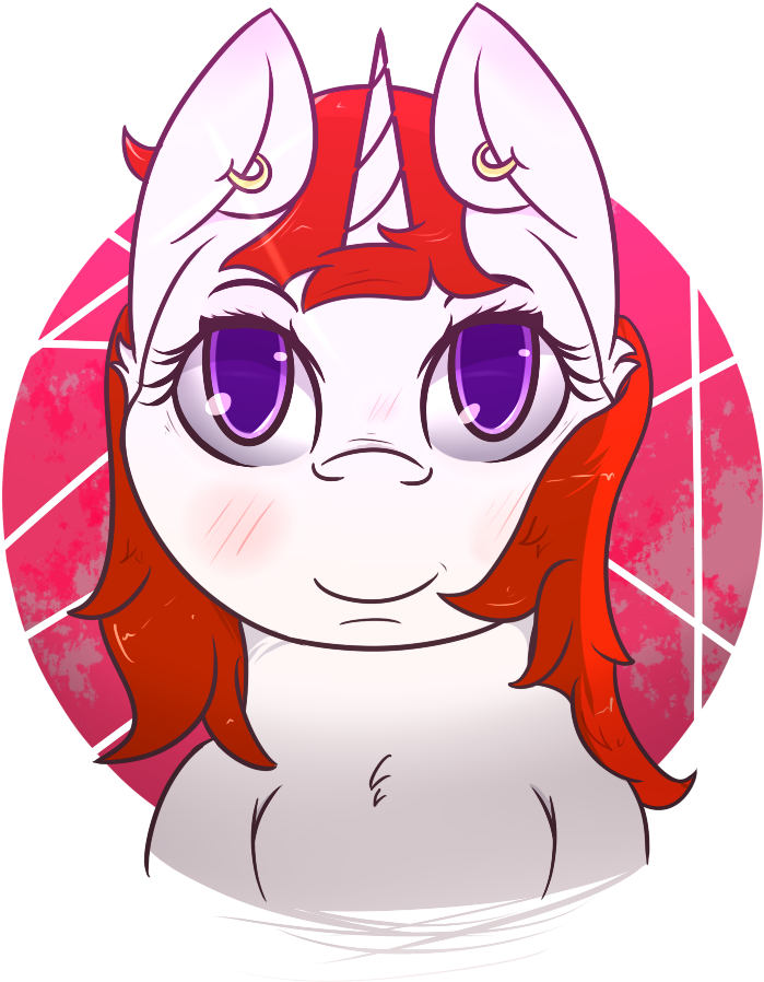 Personaje Unicornio Animado con Piercings en las Orejas Fondos de pantalla