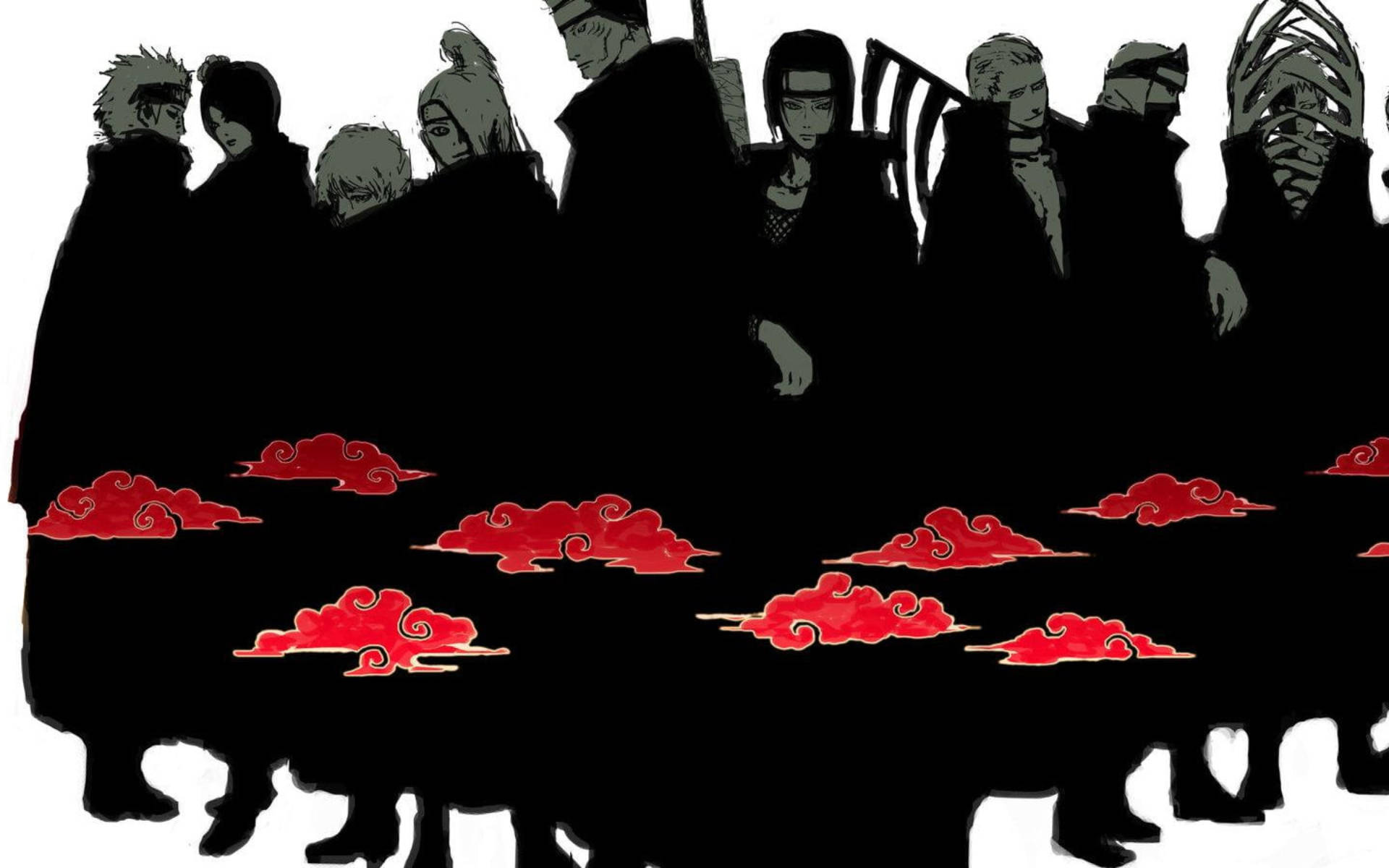 Personajes Akatsuki Negros de Naruto Fondos de pantalla