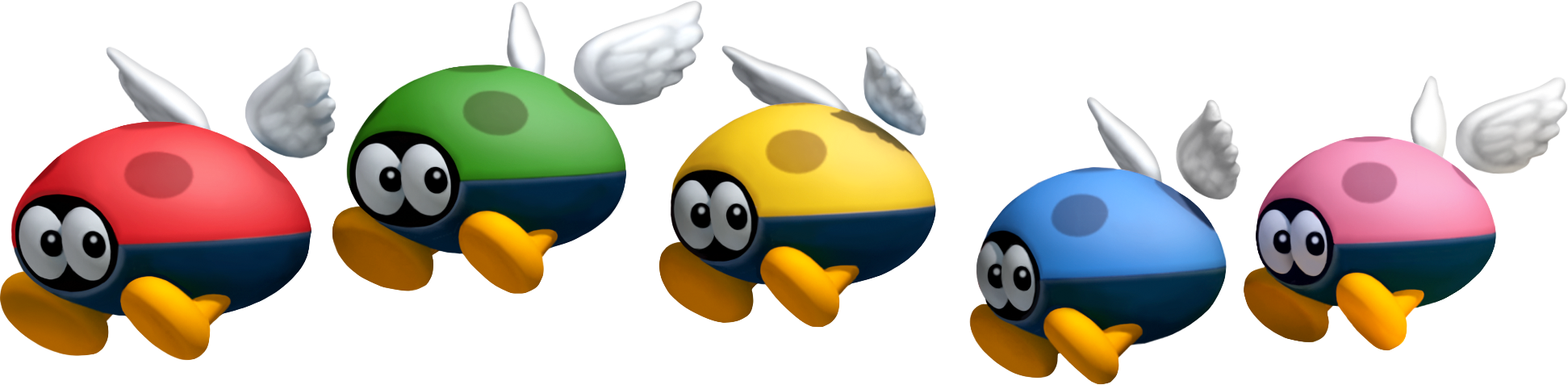 Personajes animados voladores y coloridos Fondos de pantalla