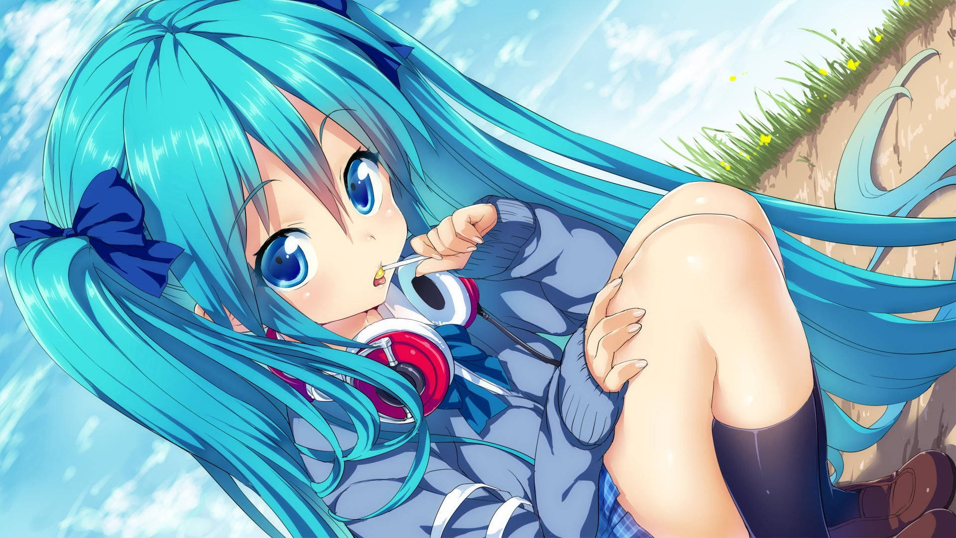 Personajes de Anime Lindos con una Paleta Fondos de pantalla