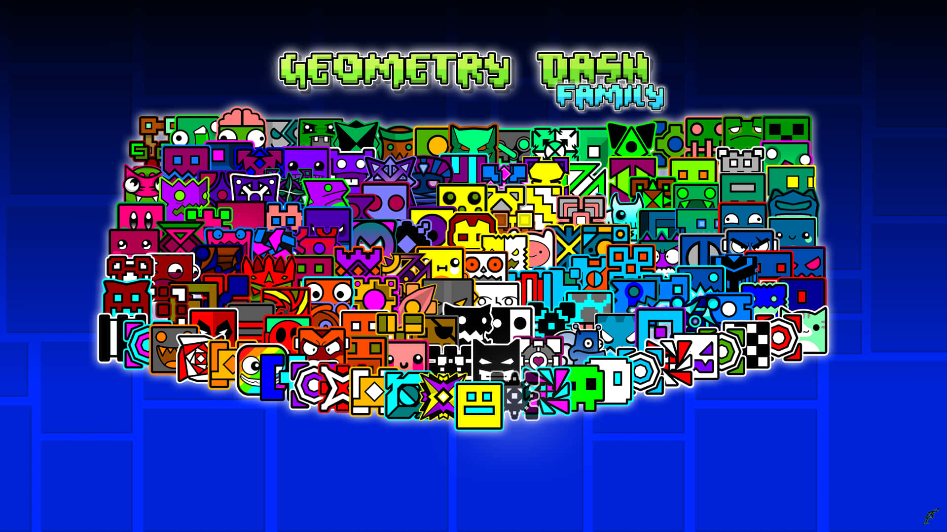 Personajes de Geometry Dash Juntos Fondos de pantalla