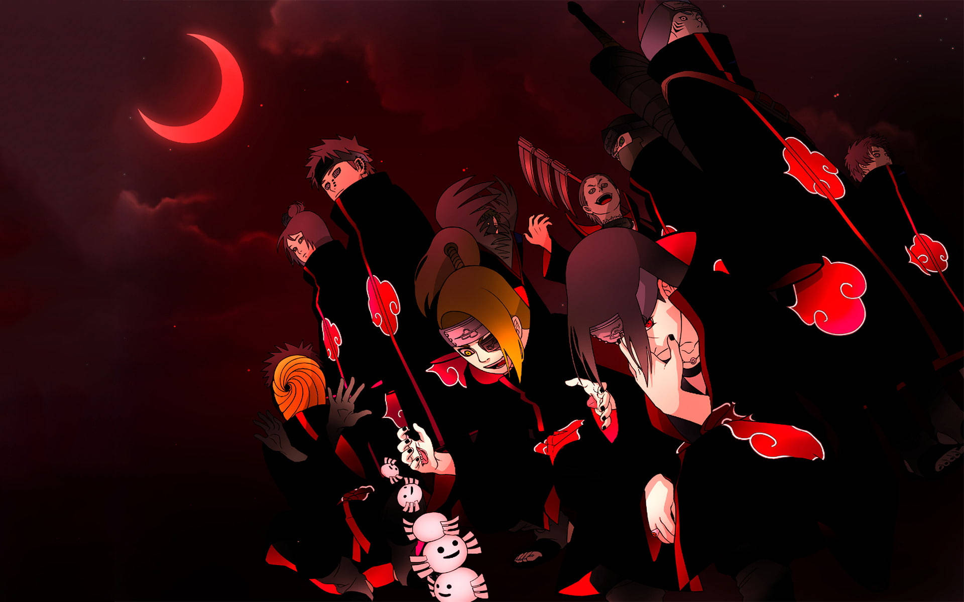 Personajes de Naruto Akatsuki Luna de Sangre Fondos de pantalla