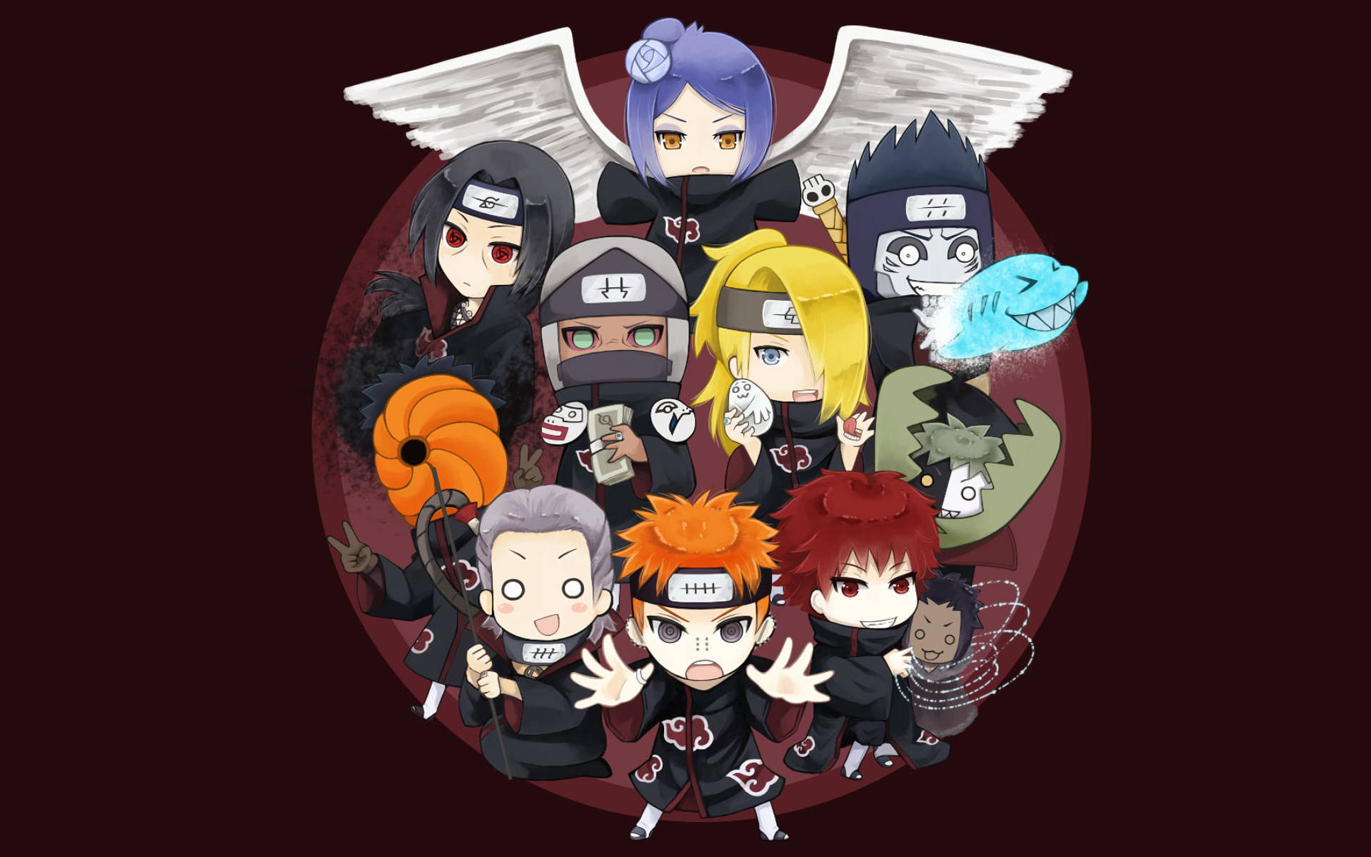 Personajes de Naruto Mini Akatsuki Fondos de pantalla