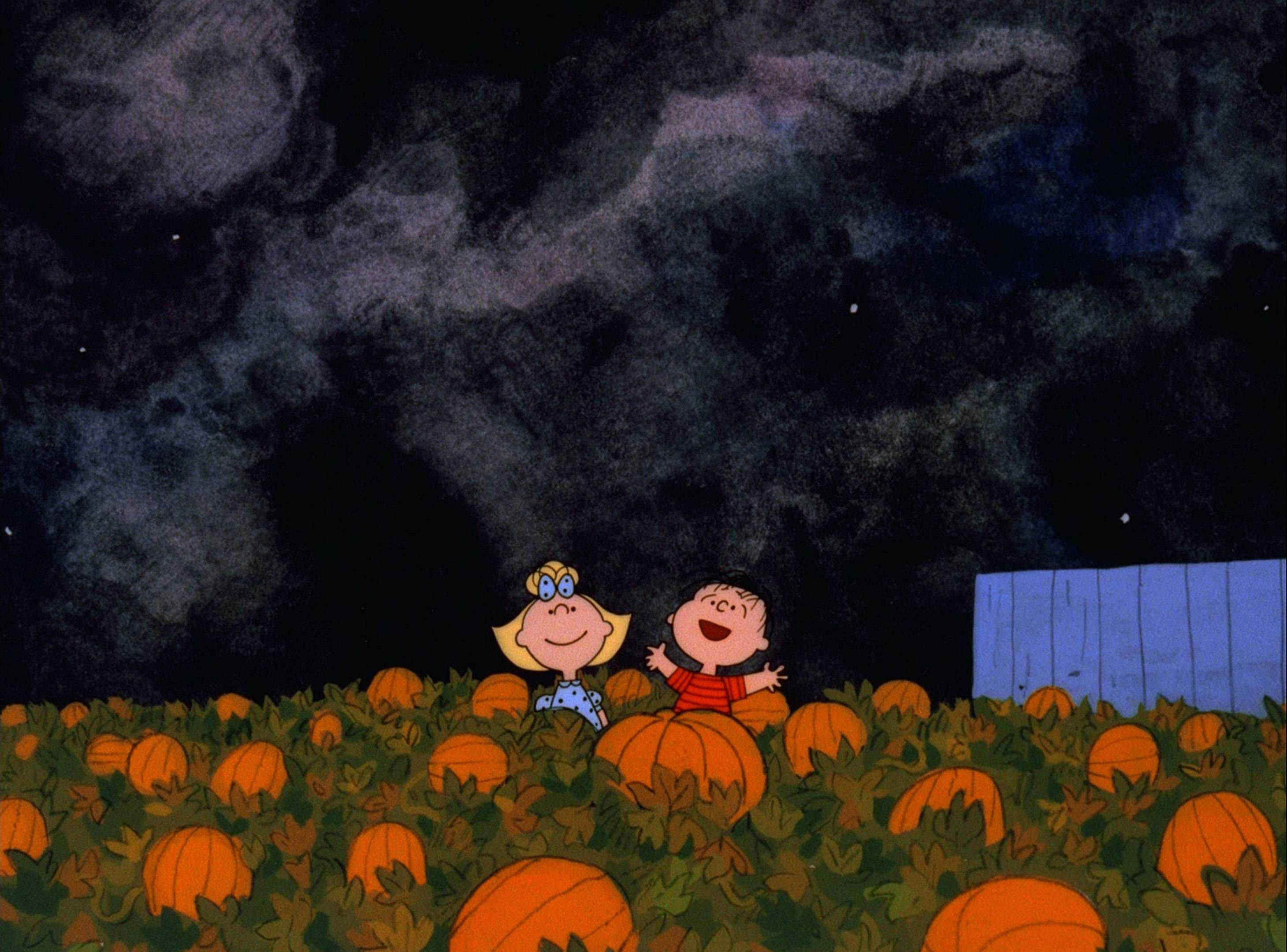 Personajes de Peanuts con Estética Tierna de Halloween Fondos de pantalla
