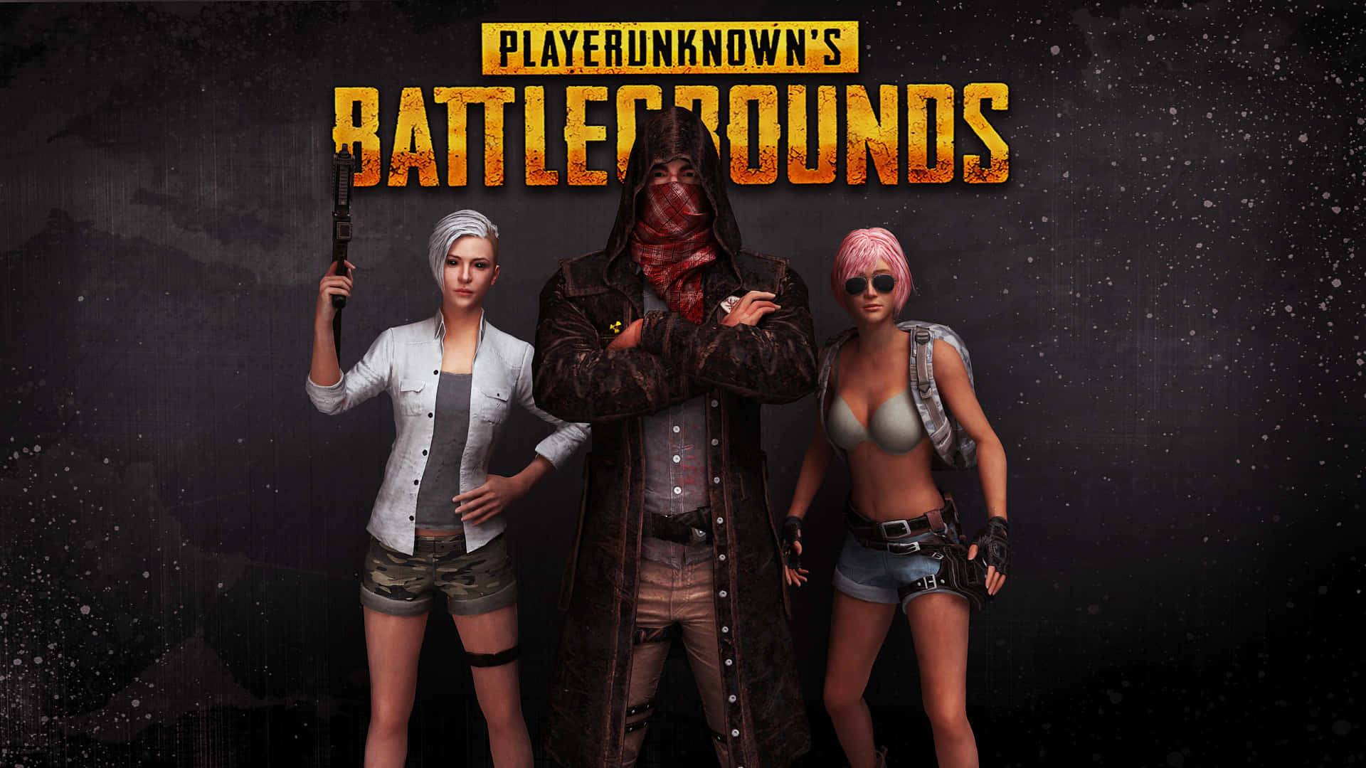 Personajes de Player Unknown Battlegrounds sobre fondo negro Fondos de pantalla