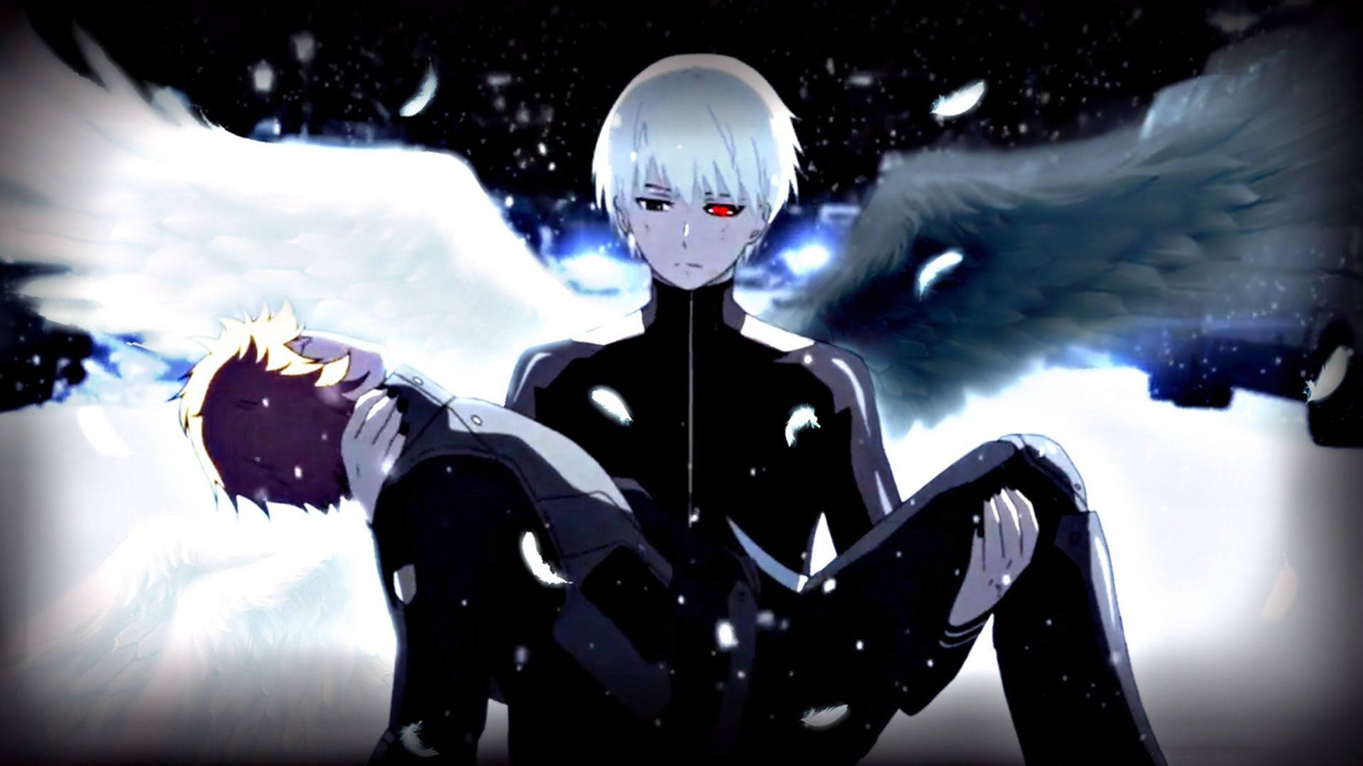 Personajes de Tokyo Ghoul Alas Blancas y Negras Fondos de pantalla