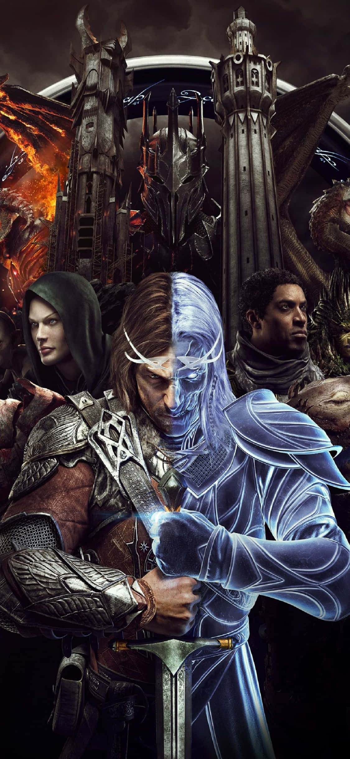 Personajes en el Fondo de Pantalla iPhone X Shadow Of Mordor Fondos de pantalla