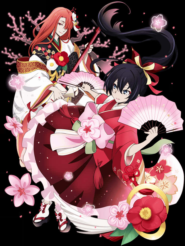 Personajes tradicionales de manga en danza de fans Fondos de pantalla