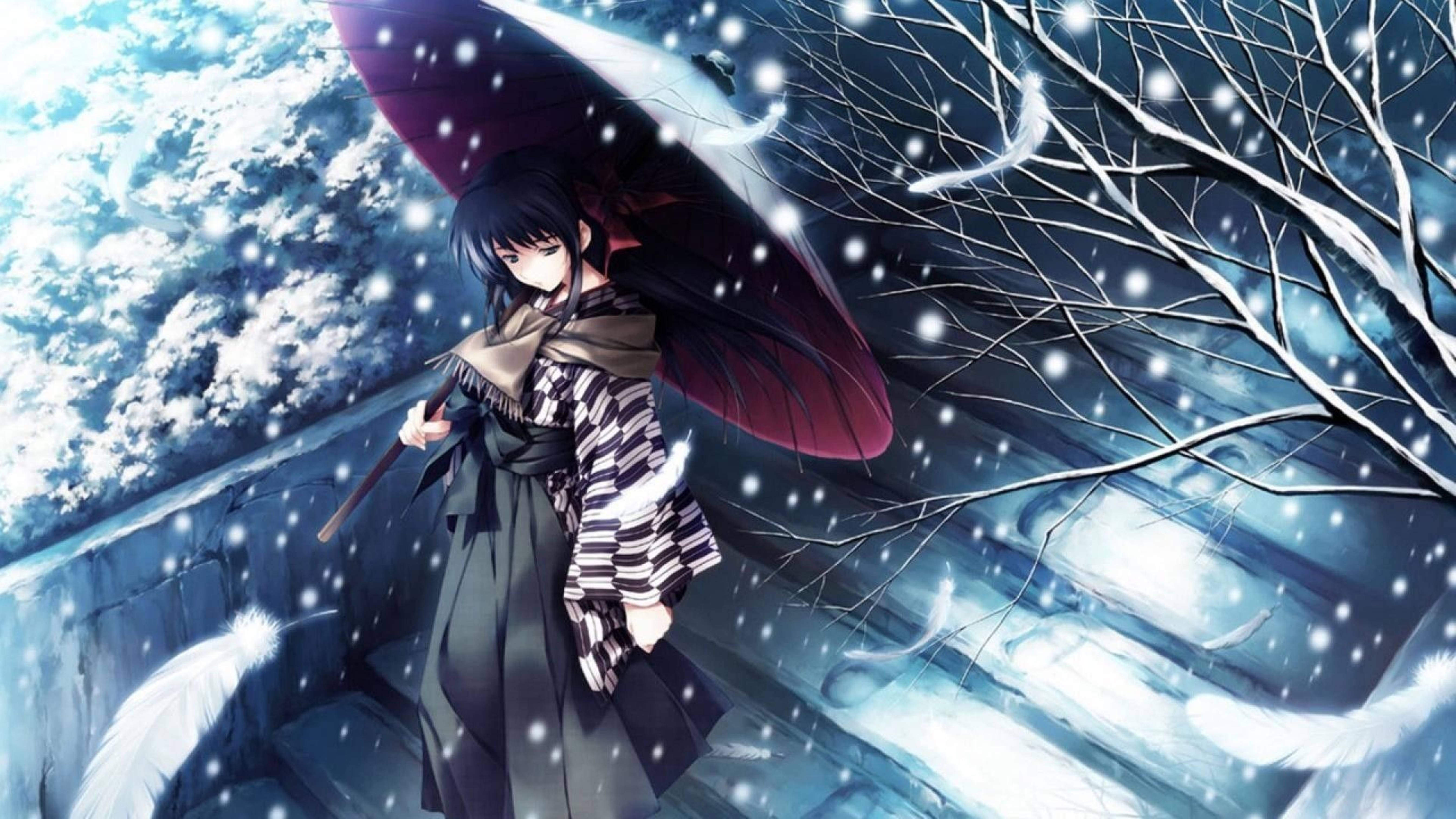 PFP 4K Miki Sugina en Nevadas Fondos de pantalla