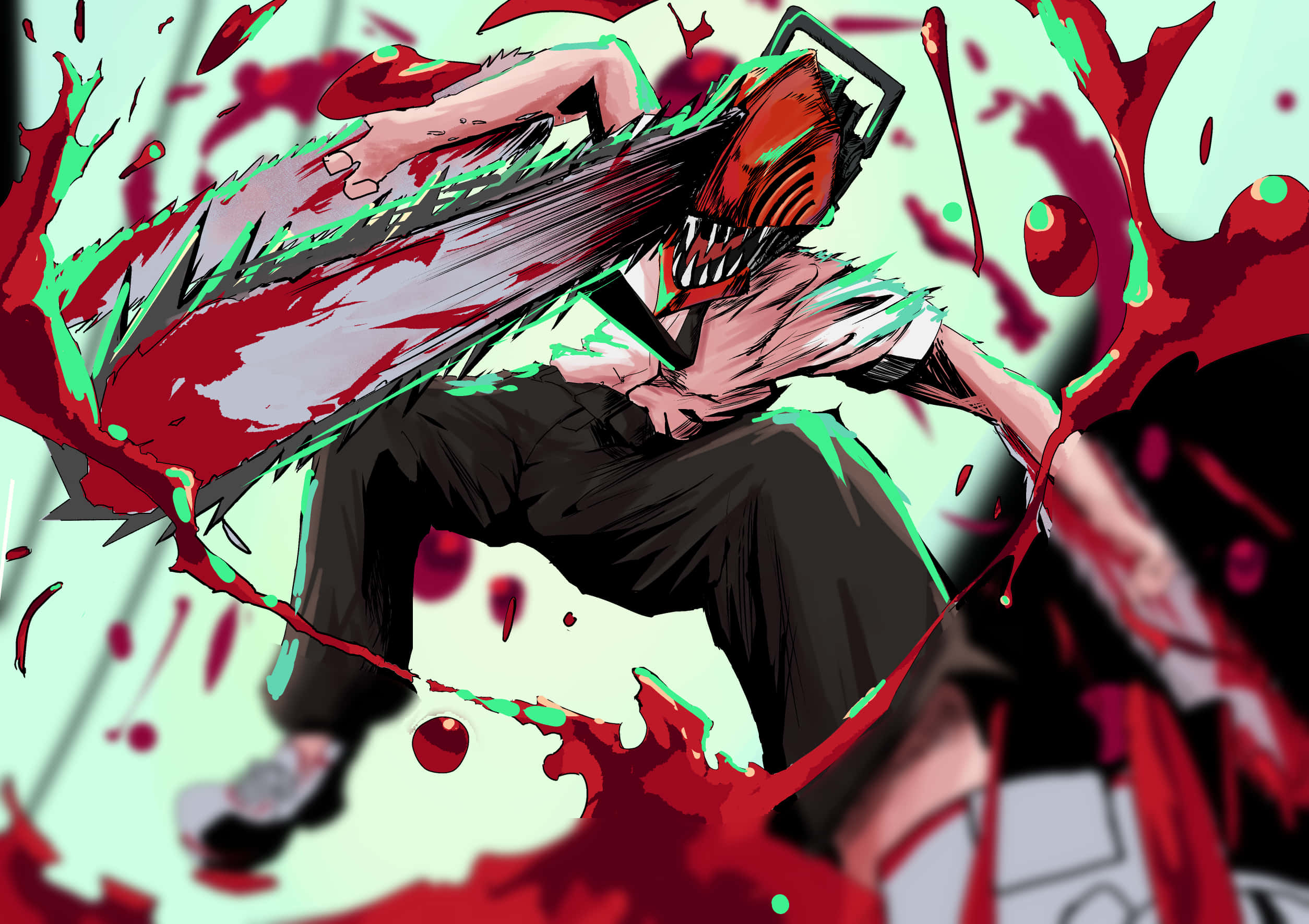 PFP de Chainsaw Man ensangrentado Fondos de pantalla
