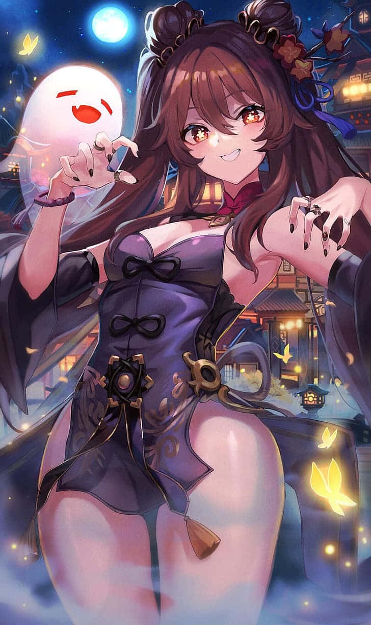 PFP de Hu Tao con disfraz Fondos de pantalla
