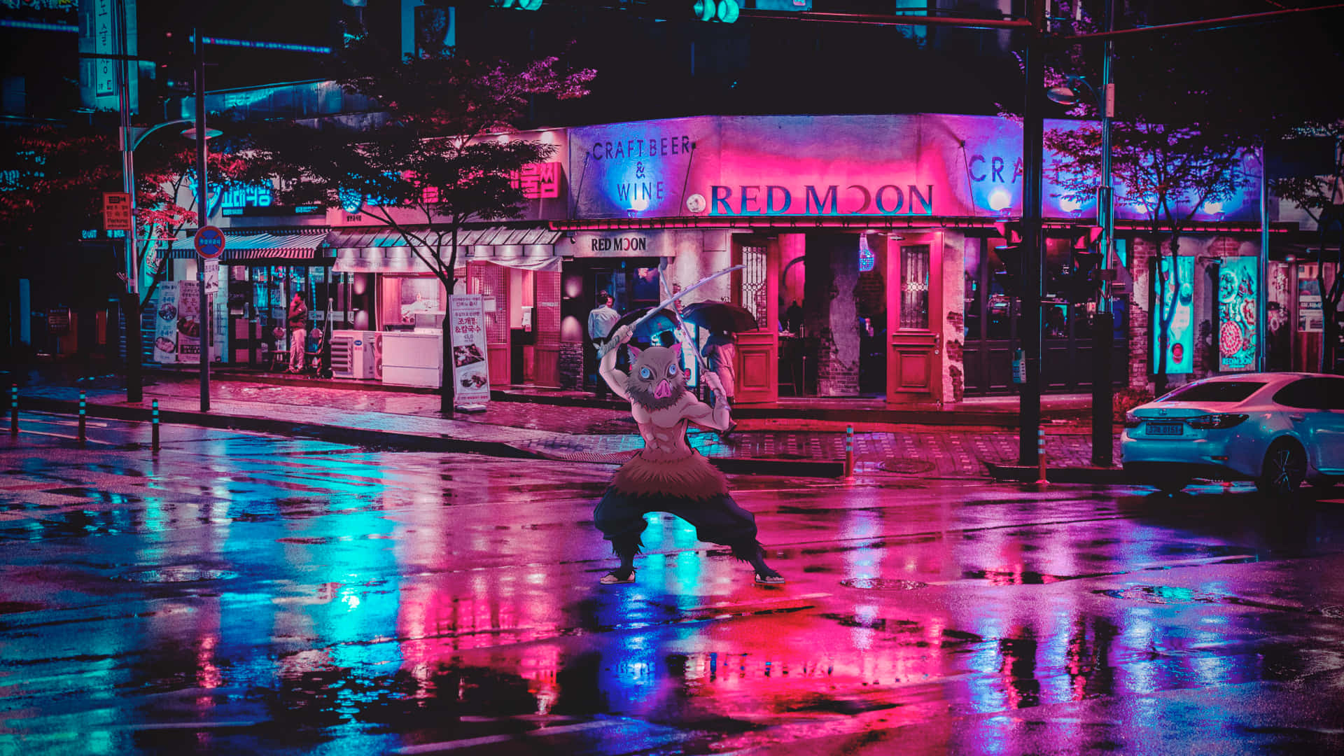 PFP de Inosuke en Ciudad Neón Fondos de pantalla