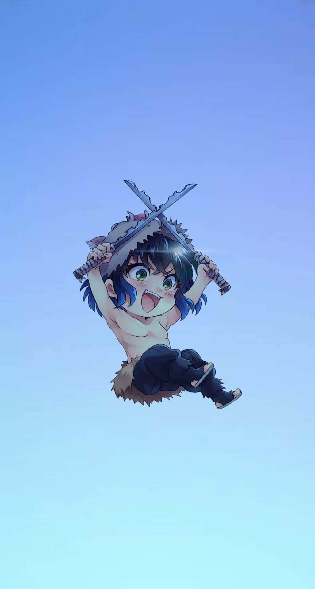 PFP de Inosuke saltando en chibi Fondos de pantalla