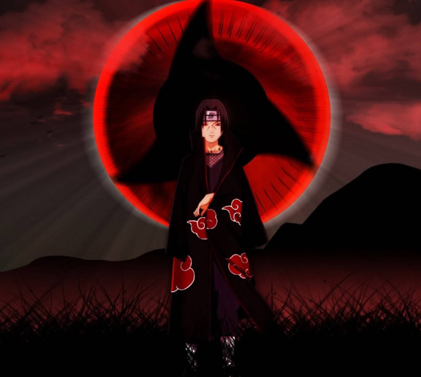 PFP de Itachi Uchiha con Mangekyo Sharingan Fondos de pantalla