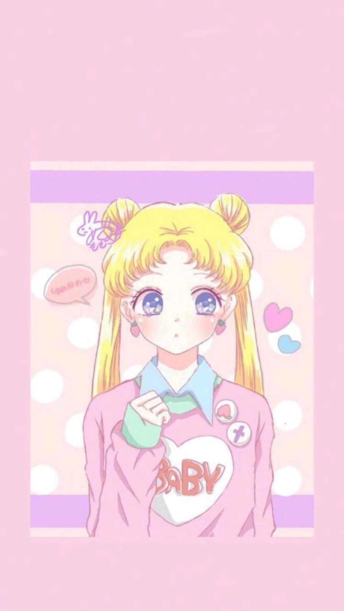 PFP de Sailor Moon rosa pastel Fondos de pantalla