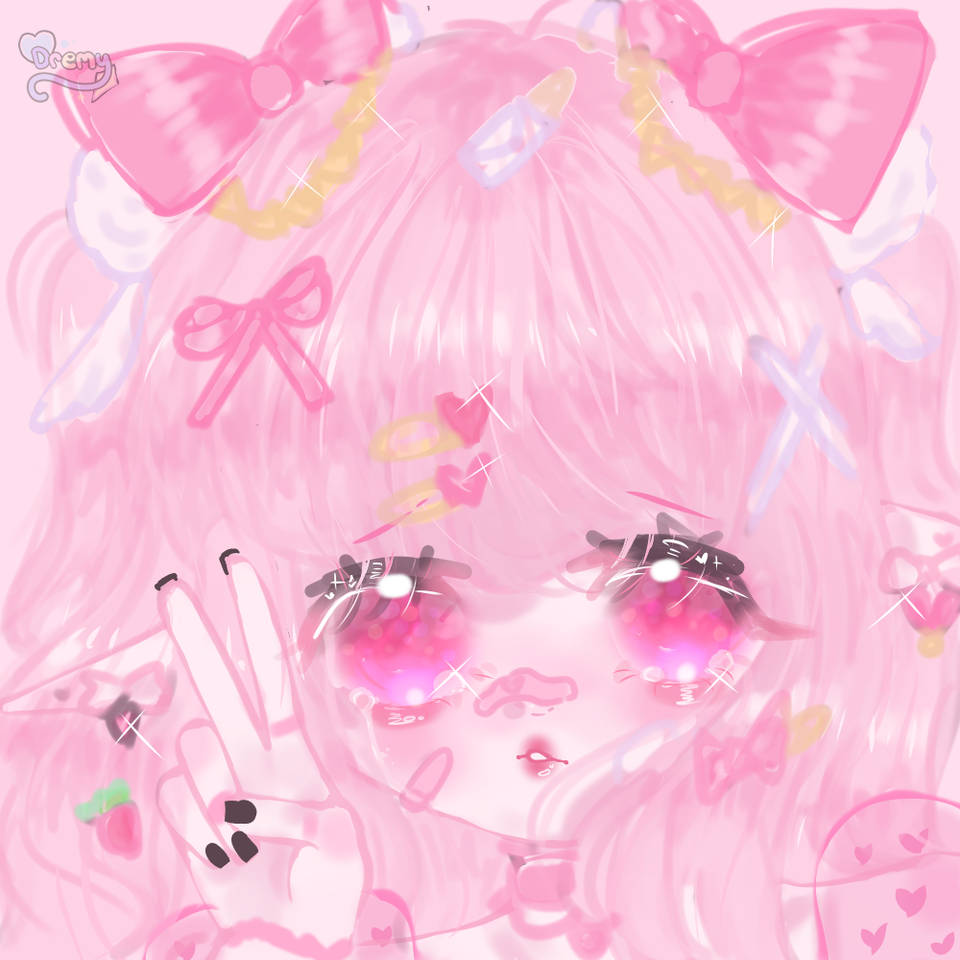 PFP Linda de Chica Anime Rosa Fondos de pantalla
