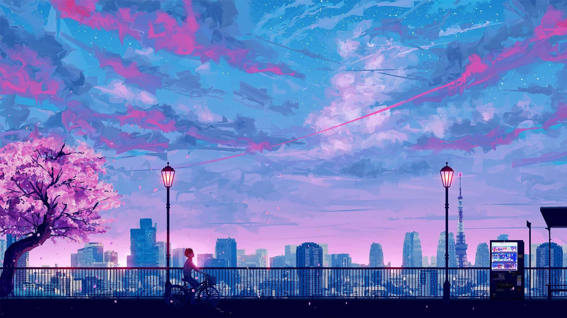 Piérdete en los tonos surrealistas del Anime Púrpura. Fondos de pantalla