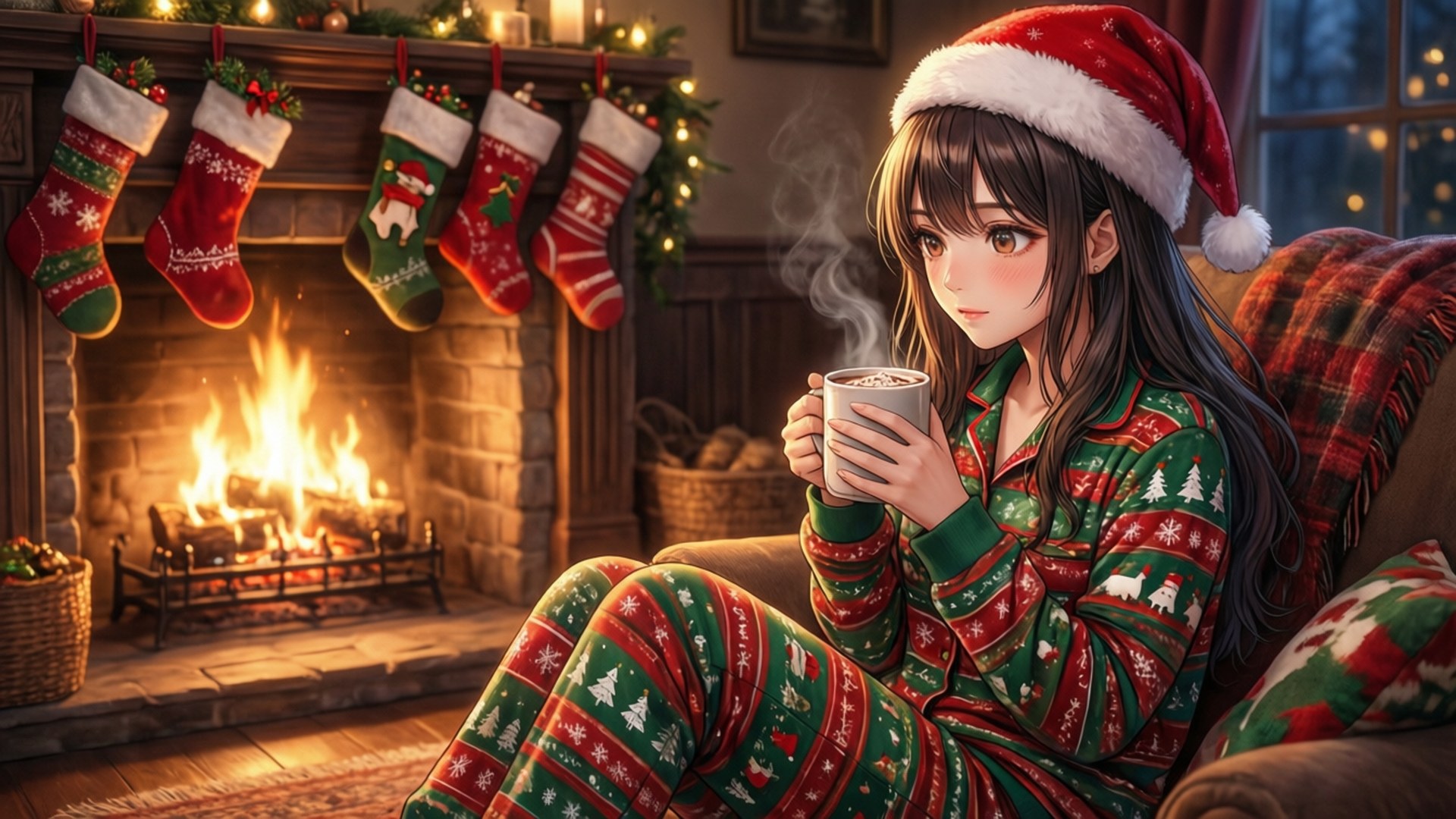 Pijamas Navideños Acogedores Fondos de pantalla